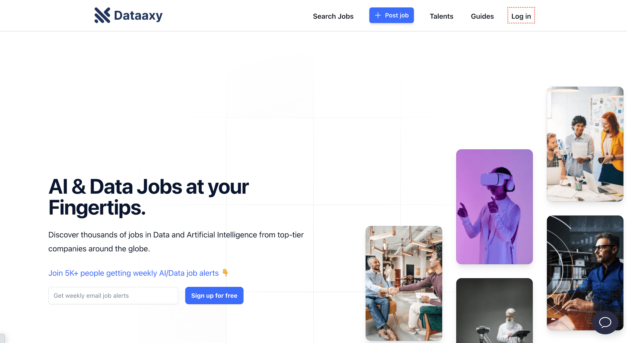 Dataaxy: Niched job board and reverse job board screenshot